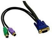 CablesToGo 6 ft. ULTIMA 3-in-1 UNIVERSAL KVM CABLE HD15 VGA M/M 29625 (Cables to Go: 29625)