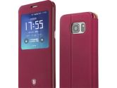 Baseus LTSAS7EDGE-SM09 Terse Leather Case For SAMSUNG GALAXY S7 EDGE Claret-red (Baseus: LTSAS7EDGE-SM09)