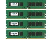 Crucial 32GB Kit 4X8GB DDR4-2400 UDIMM PC4-19200 CL17 Single Ranked 1.2V Unbuffered 288PIN Memory (CRUCIAL TECHNOLOGY: CT4K8G4DFS824A)