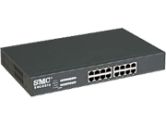 SMC SMCGS16 10/20/100/200/2000Mbps Unmanaged Gigabit Switch 16 x RJ45 8K MAC Address Table 400Kb Buffer Memory (SMC Networks: SMCGS16)