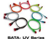 Thermaltake 18" XRound Red SATA-UV 2-Head ( S-ATA 150 ) Cable Model A2095 (Thermaltake Technology: A2095)