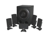 CYBER ACOUSTICS CA-5001RB 5.1 6 PIECE SURROUND SOUND SUBWOOFER SATELLITE SPEAKER SYSTEM 80 WATTS (Cyber Acoustics, LLC: CA-5001RB)