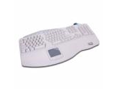 Adesso Tru-Form Pro Contoured Ergonomic Keyboard with Built-in Touchpad and Hot Keys - White (Adesso: PCK-308W)