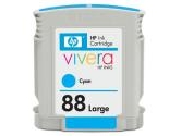 HP 88 Large Cyan Ink Cartridge For the Officejet Pro K550 Series EAS - Sensormat (Hewlett-Packard: C9391AN#140)